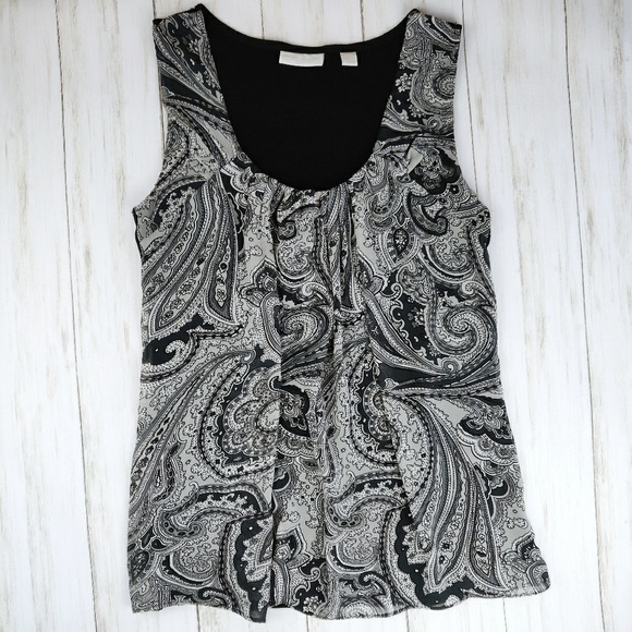 New York & Company Tops - New York and Company chiffon overlay tank top a25